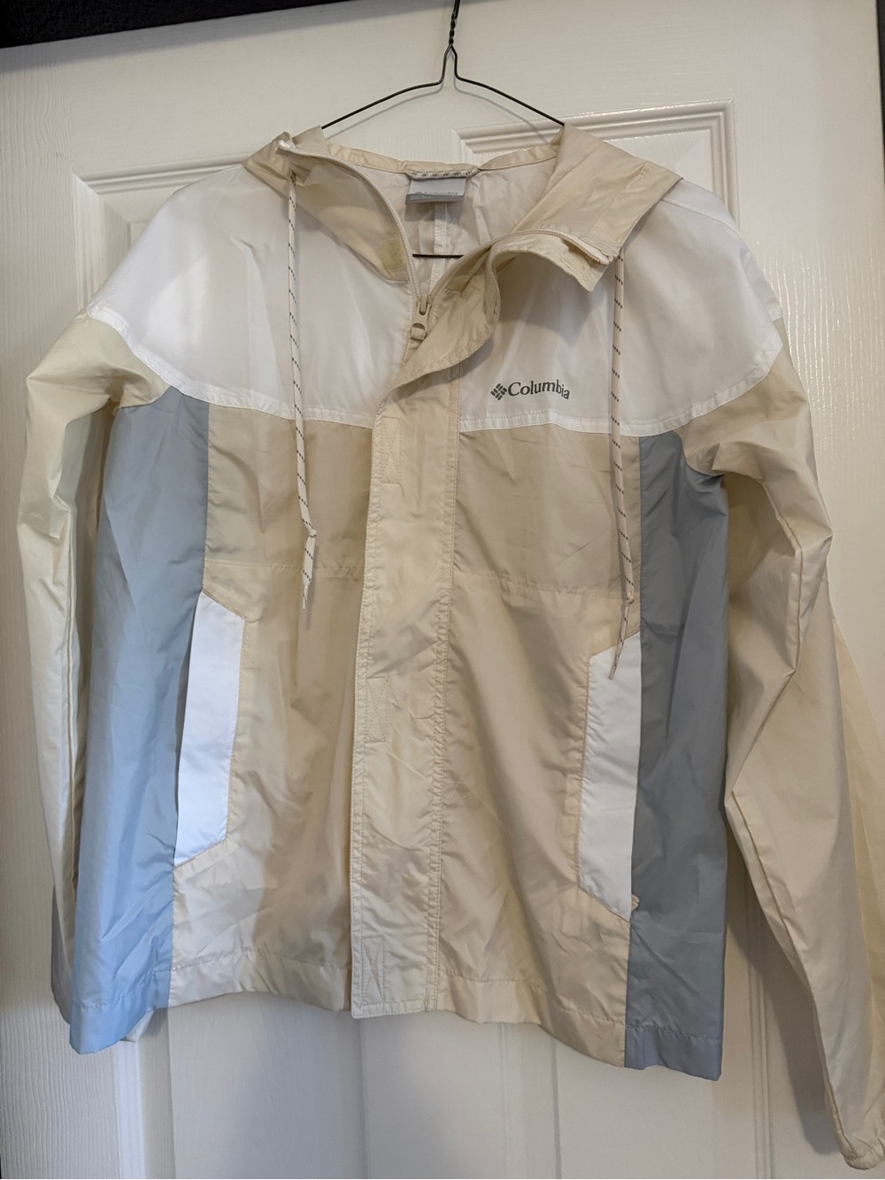 Columbia Women's Cream Hooded Waterproof Shell Jacket
